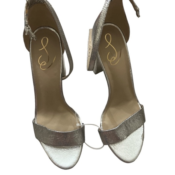 ✅SAM EDELMAN Yaro Ankle-Strap Metallic Leather Sandals - Picture 3 of 8